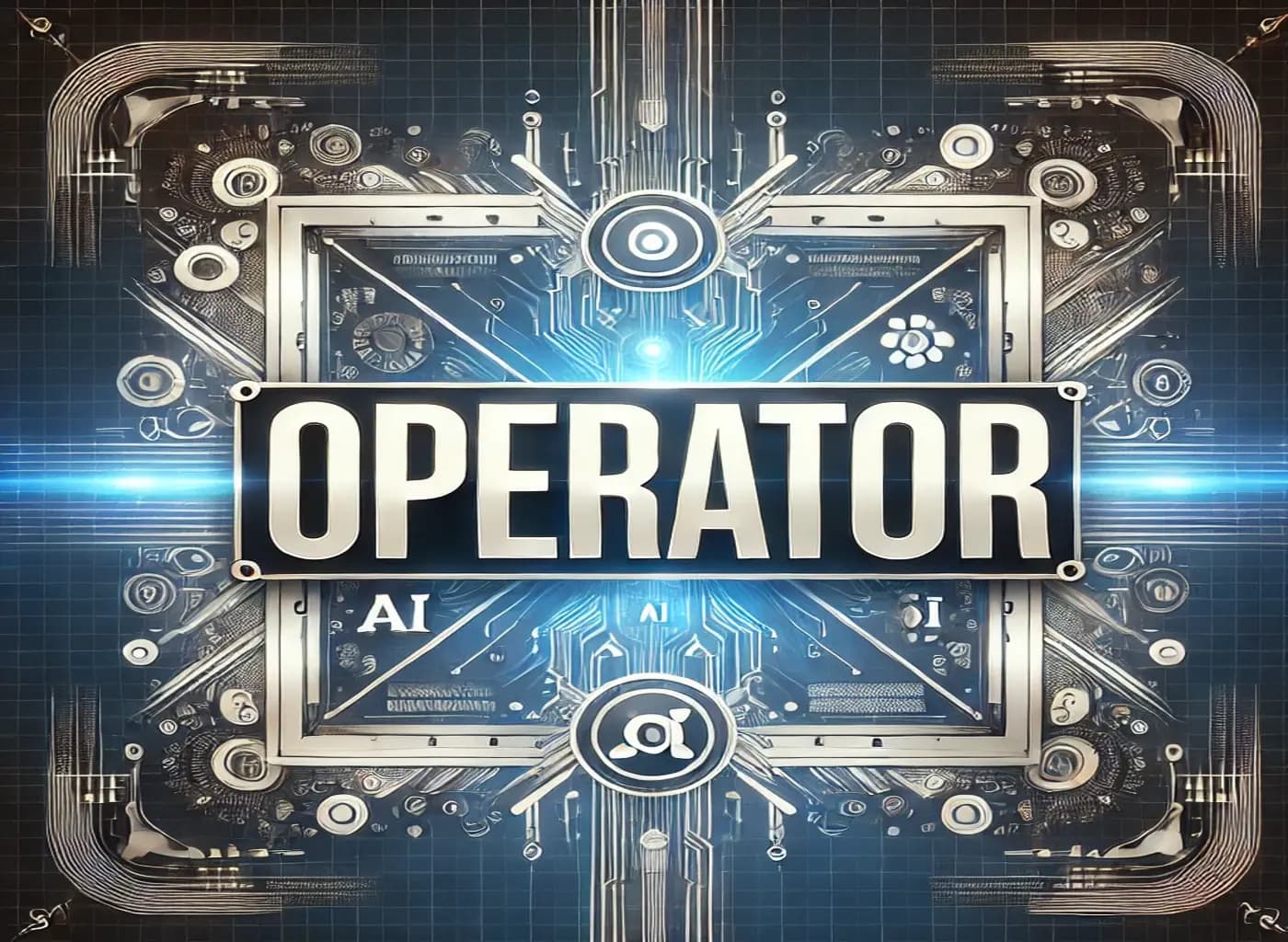 تصميم كلمة Operator بأسلوب مستقبلي يعكس مفهوم الوكلاء الذكيين من OpenAI